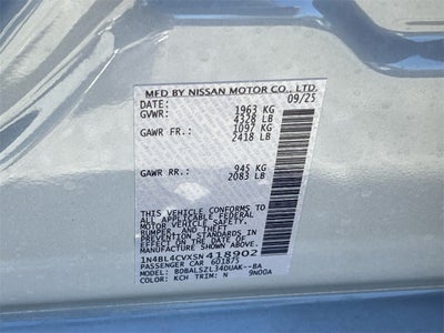 2025 Nissan Altima 2.5 SR