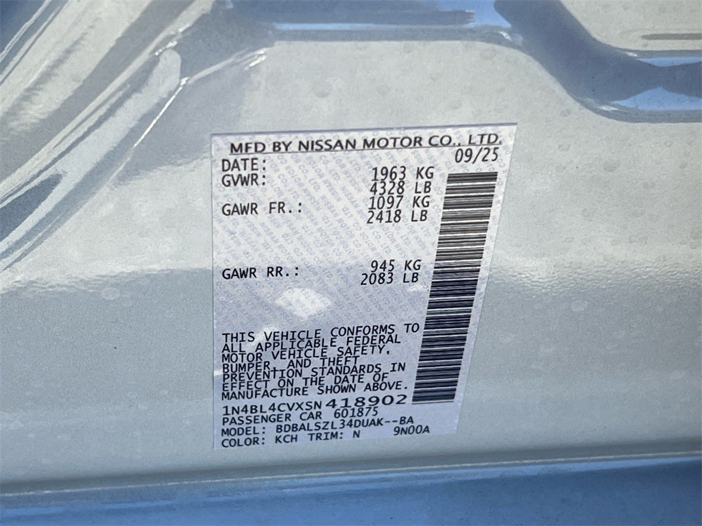 2025 Nissan Altima 2.5 SR