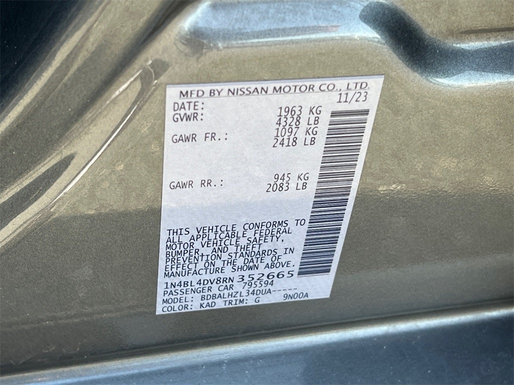 2024 Nissan Altima 2.5 SV