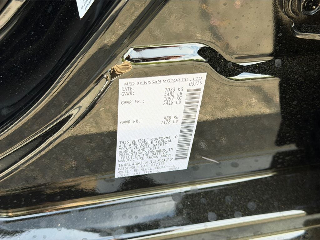 2026 Nissan Altima 2.5 SV AWD!