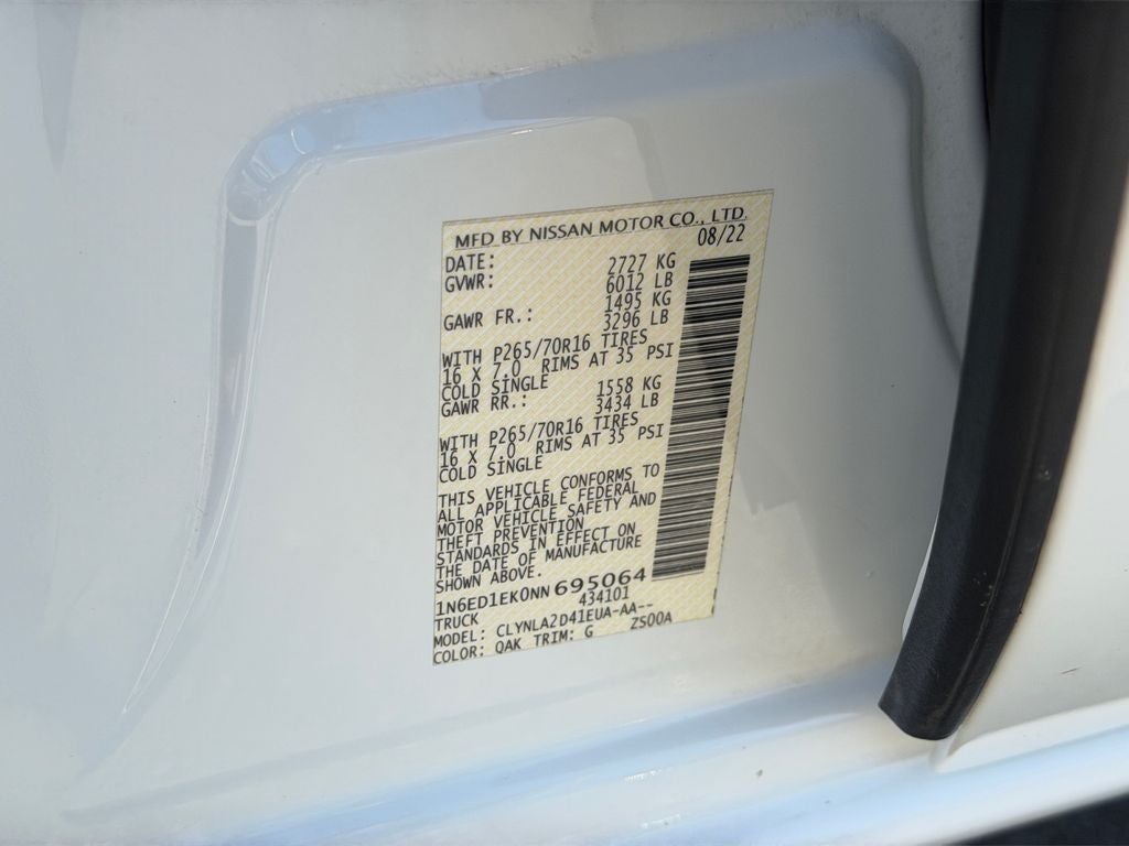 2022 Nissan Frontier S