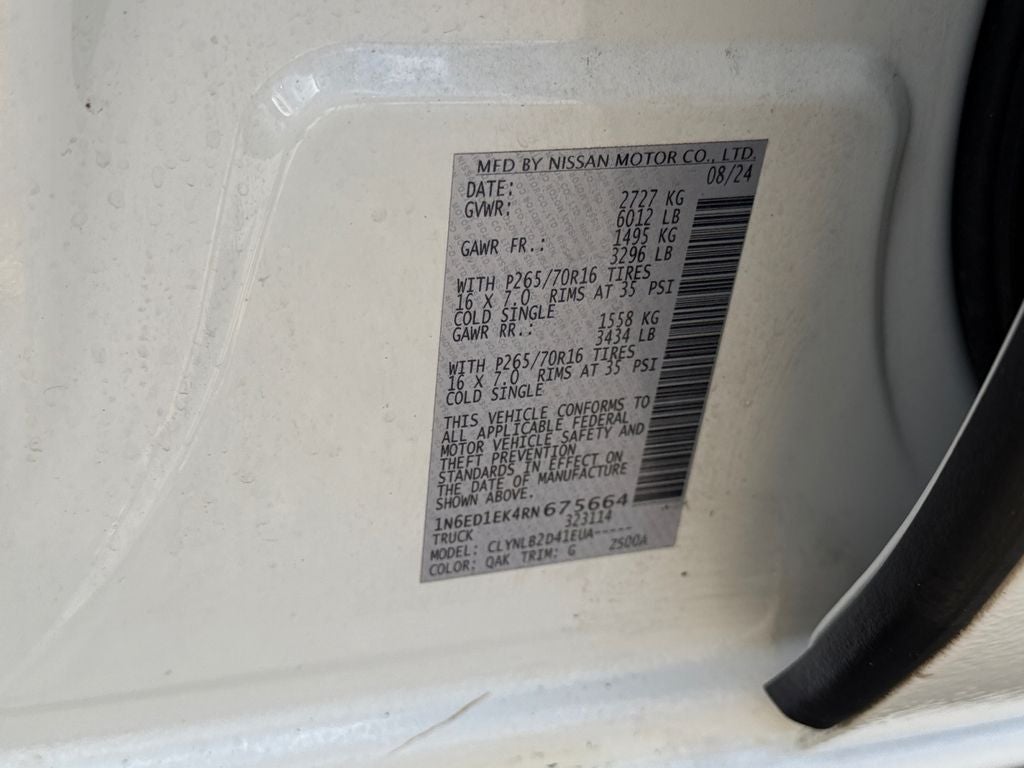 2024 Nissan Frontier SV / One Owner