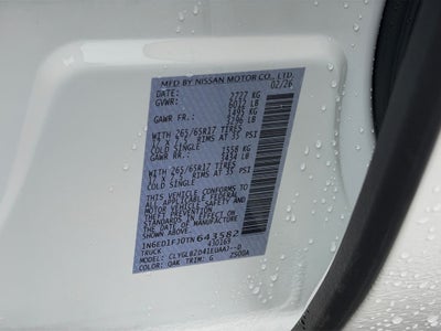 2026 Nissan Frontier SV / Dark Armor Package