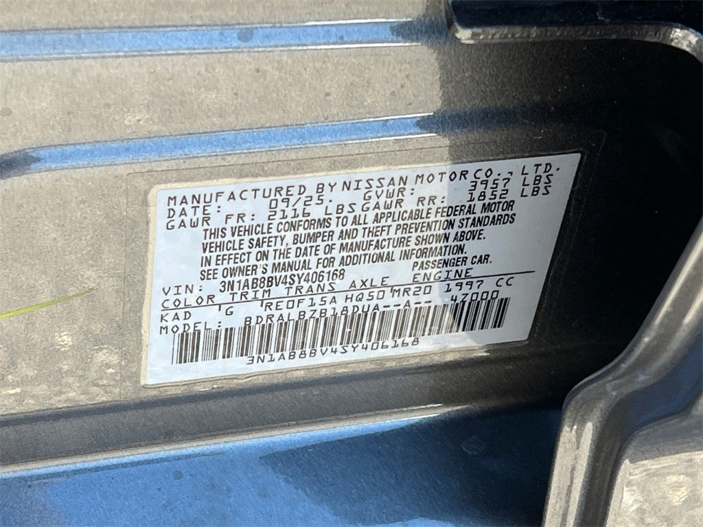 2025 Nissan Sentra S / One Owner / Carpeted Floormats