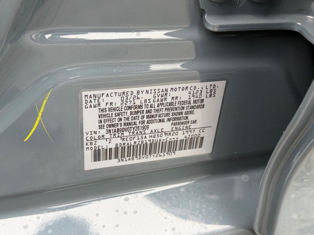 2026 Nissan Sentra SR