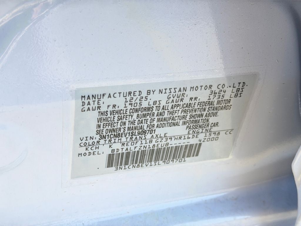 2025 Nissan Versa 1.6 SV
