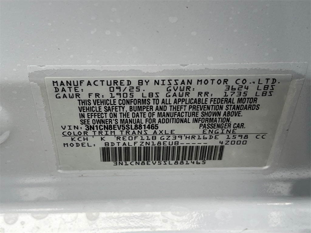 2025 Nissan Versa 1.6 SV