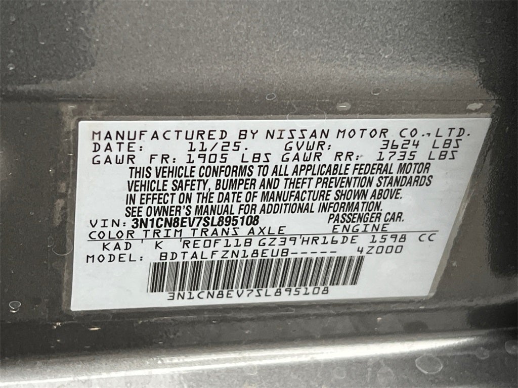 2025 Nissan Versa 1.6 SV