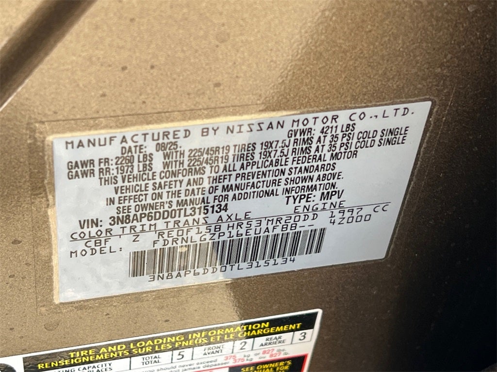 2026 Nissan Kicks SR / One Owner / AWD / Premium Package / Weather Pack