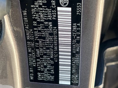 2024 Toyota Camry LE / One Owner