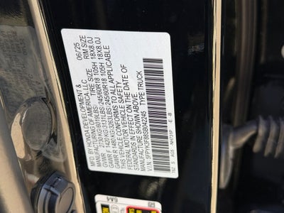 2025 Honda Ridgeline Black Edition / One Owner