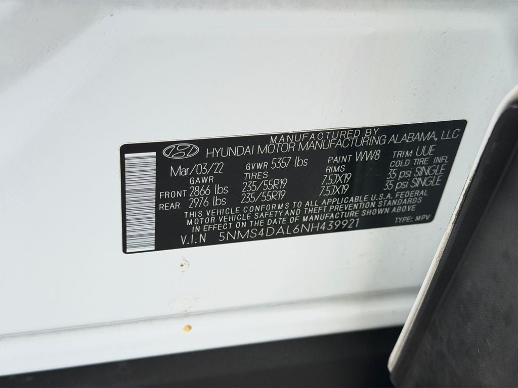 2022 Hyundai Santa Fe Limited / One Owner /