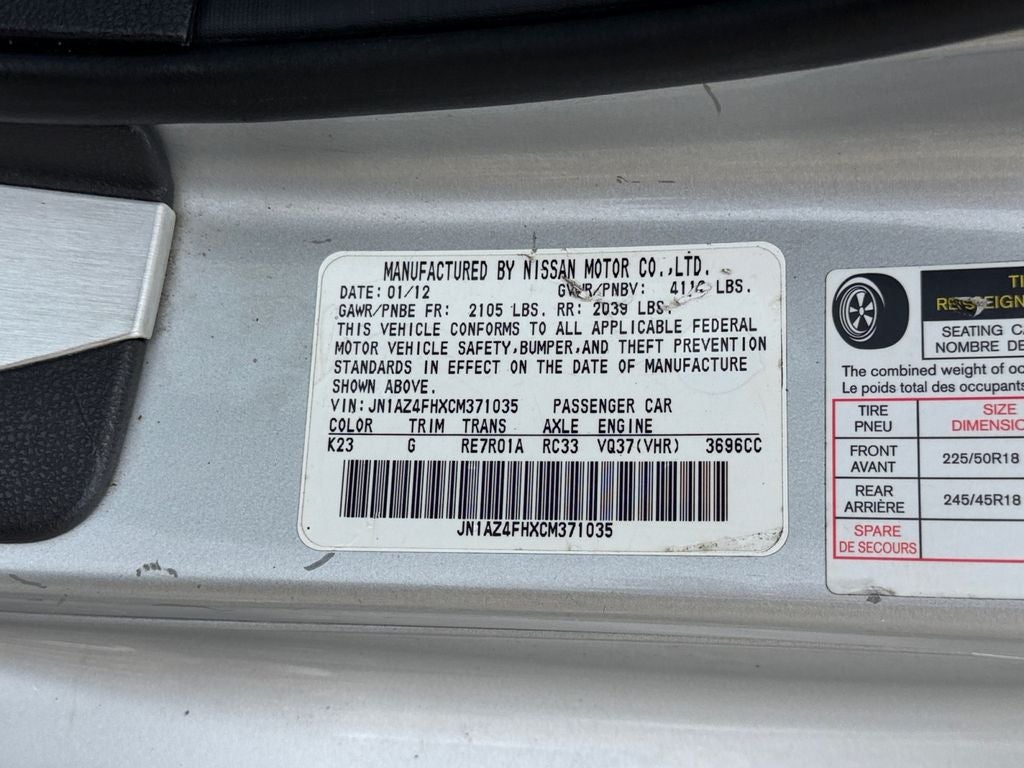 2012 Nissan 370Z Touring