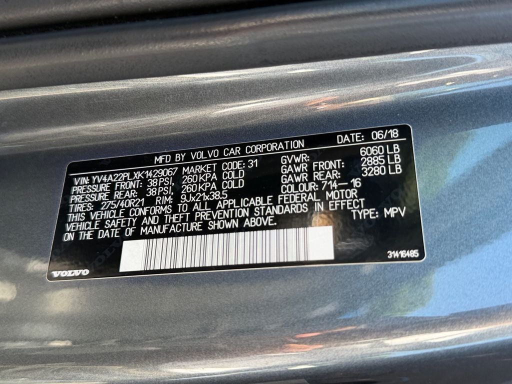 2019 Volvo XC90 T6 Inscription