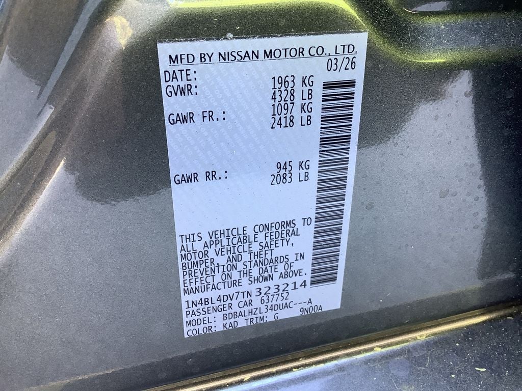2026 Nissan Altima 2.5 SV