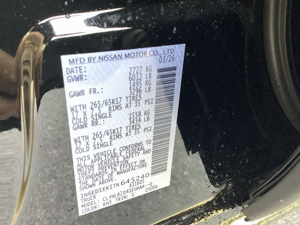 2026 Nissan Frontier SV