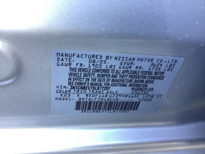 2025 Nissan Versa 1.6 SV