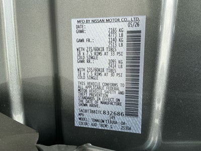 2026 Nissan Rogue SV
