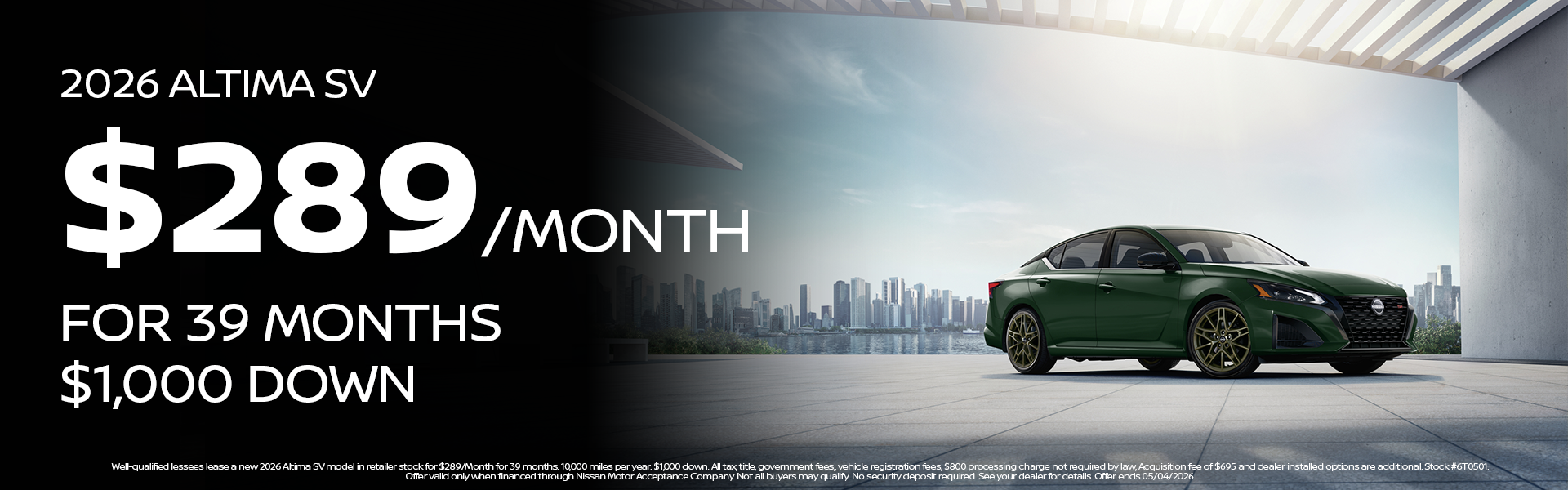 New 2026 Altima SV 